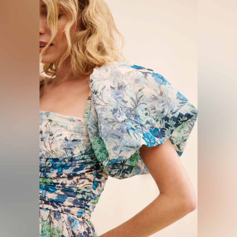 Flo Ruched Mini Dress Gently used 
Let Me Be by Anthropologie - Picture 3 of 9